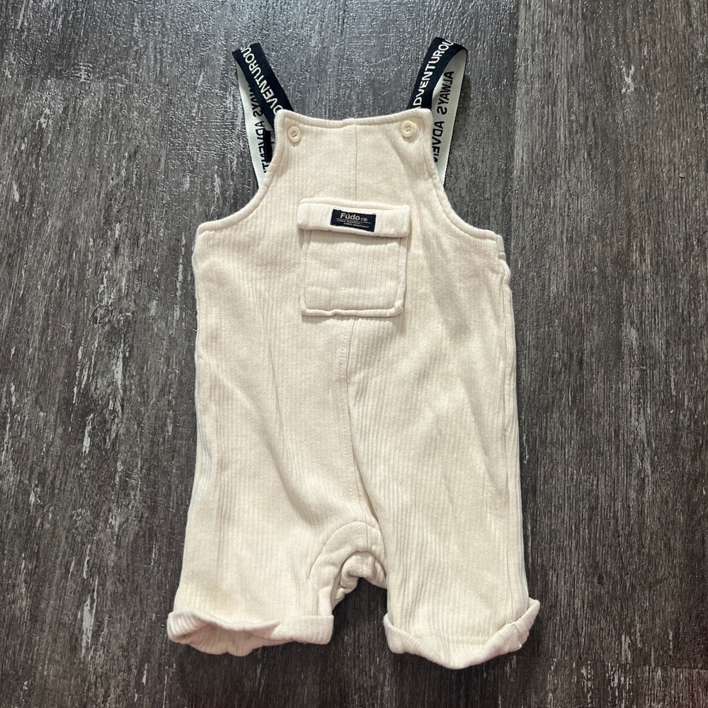 Fudo Baby Beige Ribbed Overall‎ Jumpsuit Overalls 18-24M Adventure Straps